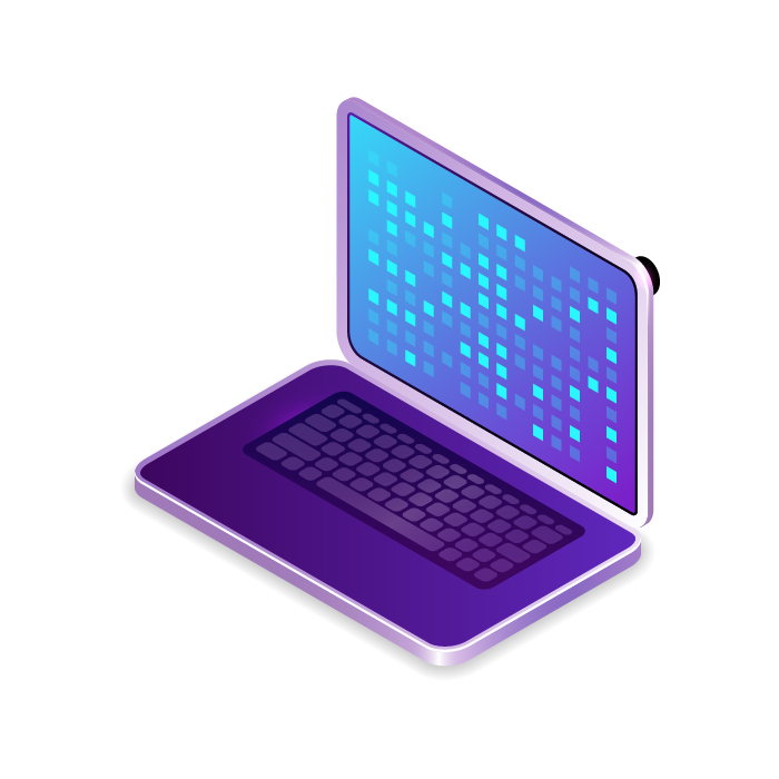 Laptop purple gradient