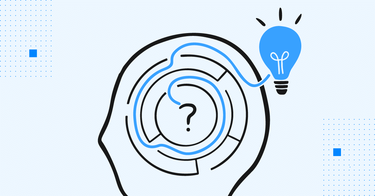 Graphic symbolising a person asking a question