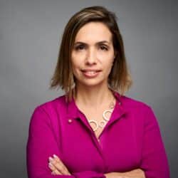 A headshot of Jaqueline Oliveira-Cella,  global health leader and alumni of Harvard Medical School