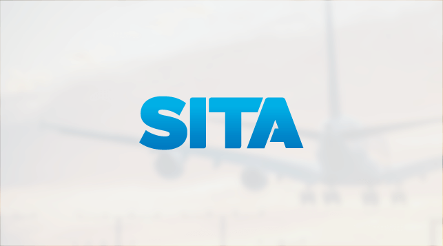 SITA logo with plane taking off behind