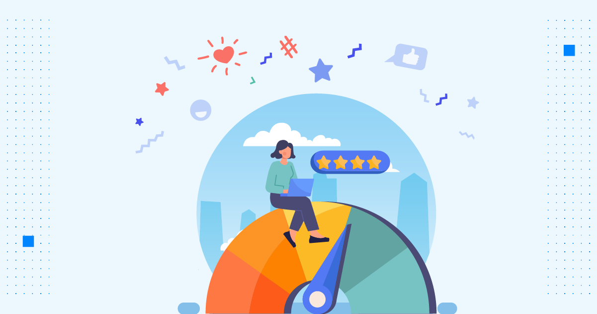 Composition graphic showing positive employee engagement