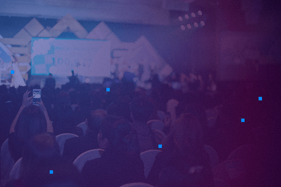 Conference with purple overlay