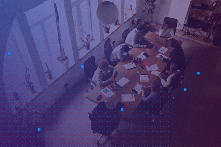 meeting room purple overlay