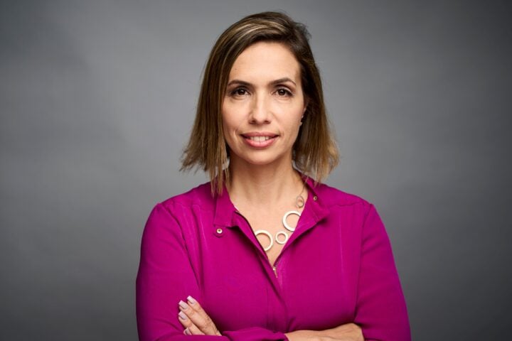A headshot of Jaqueline Oliveira-Cella, global health leader and alumni of Harvard Medical School